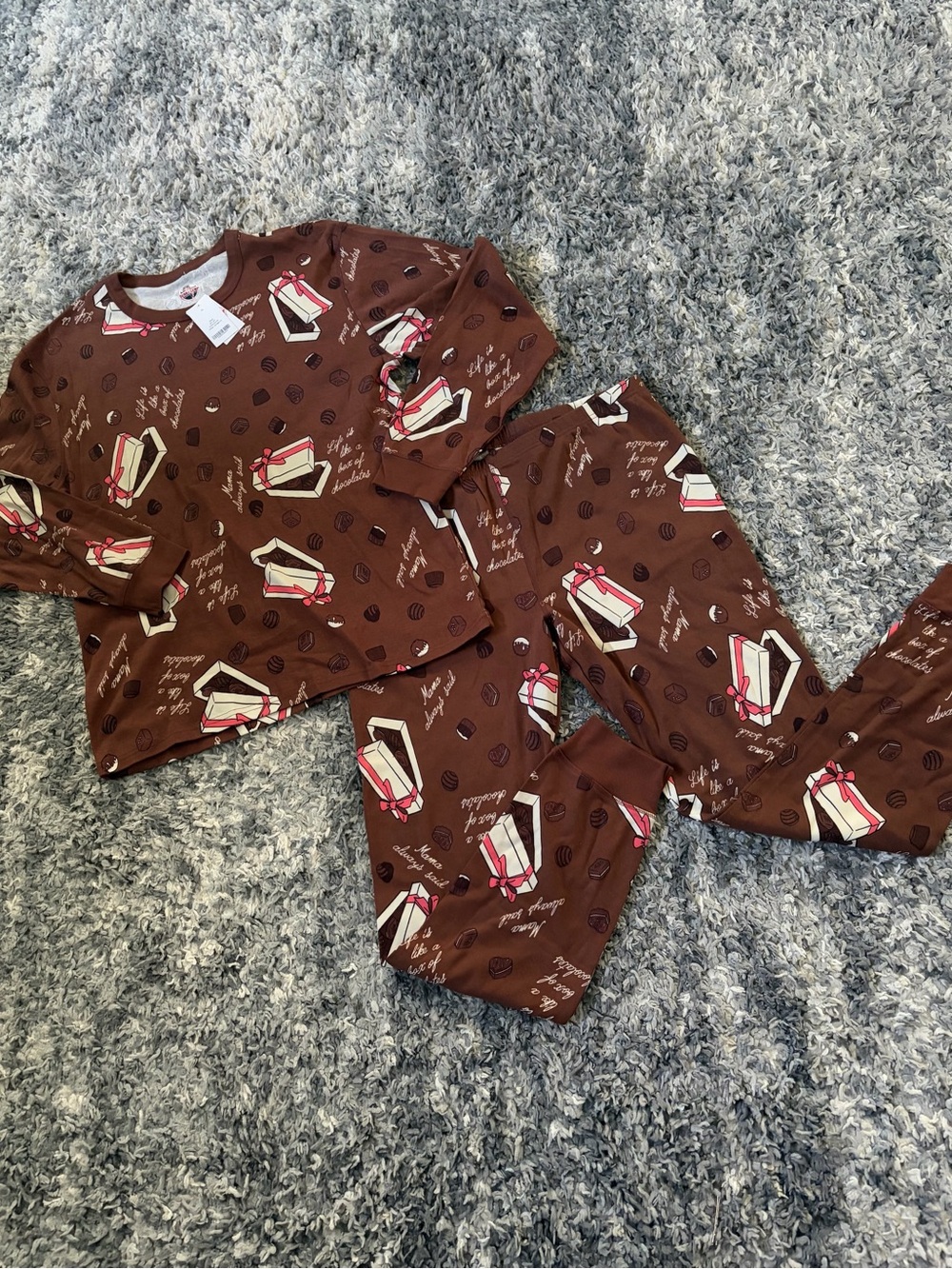 Bubba Gump Womens "Life is like a box of chocolates" Pajama Set Sz XL NEW W TAGS